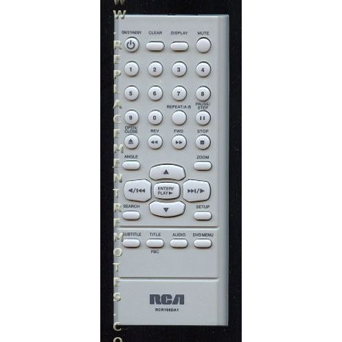 RCA RCR198DA1 DVD Remote Control