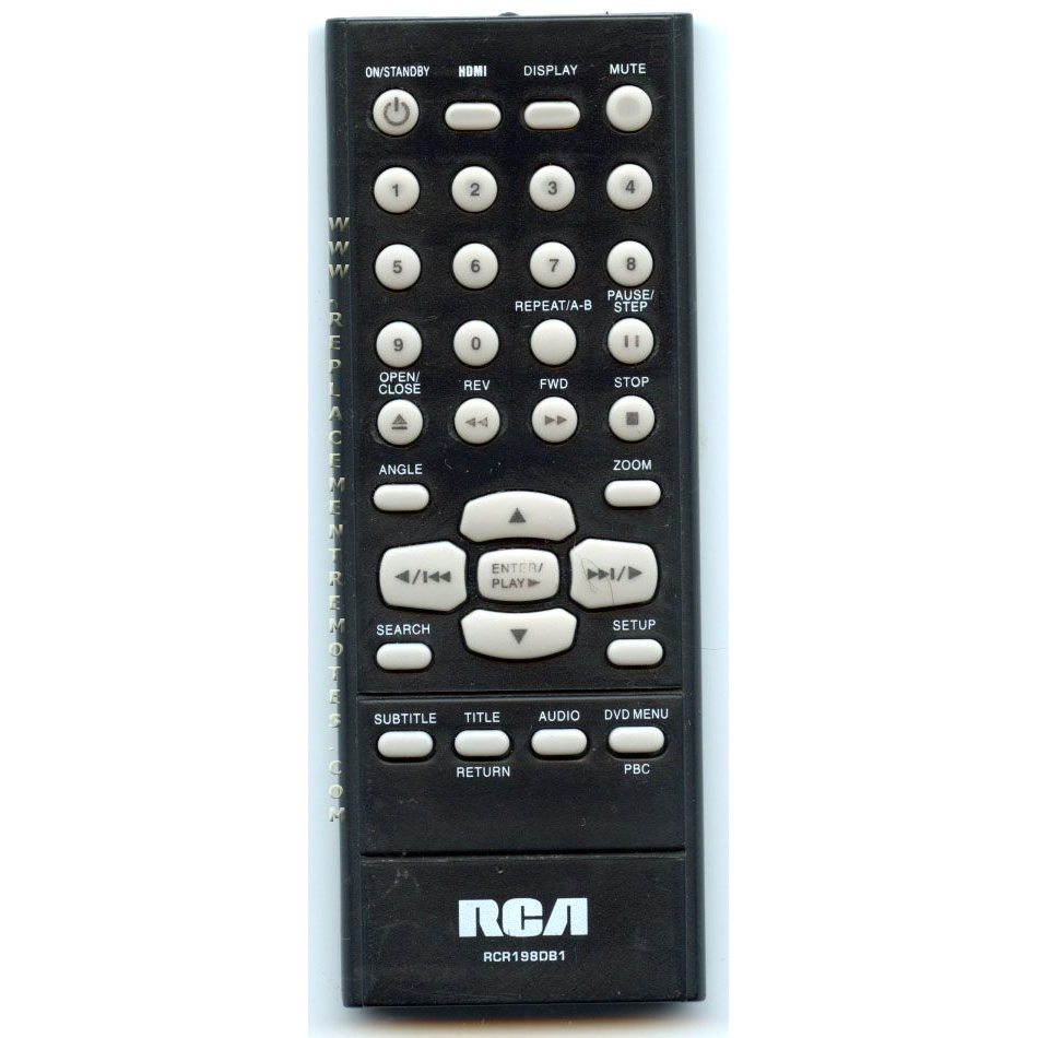 RCA RCR198DB1 DVD Remote Control