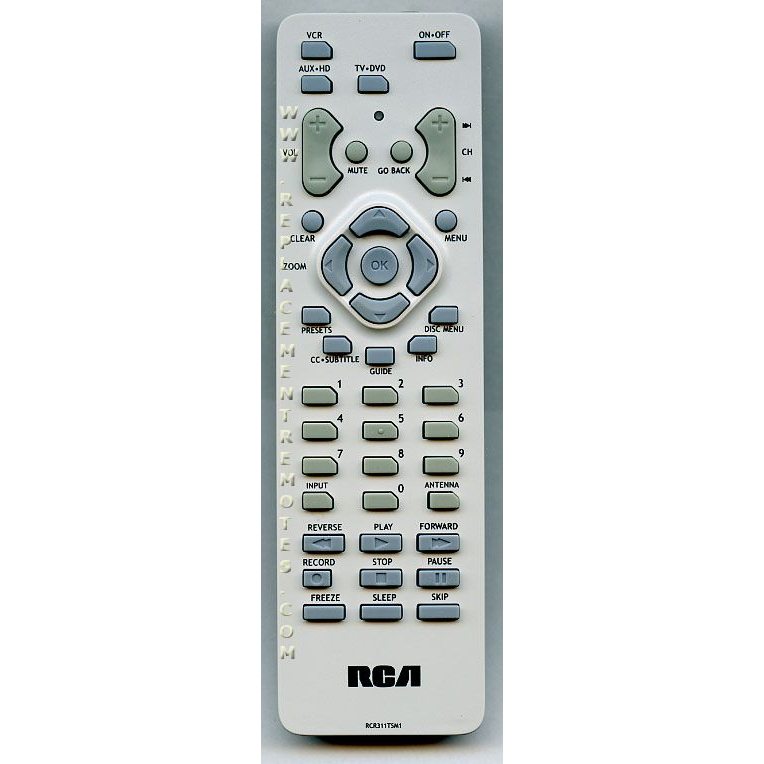 RCA RCR311TSM1 TV/DVD Remote Control