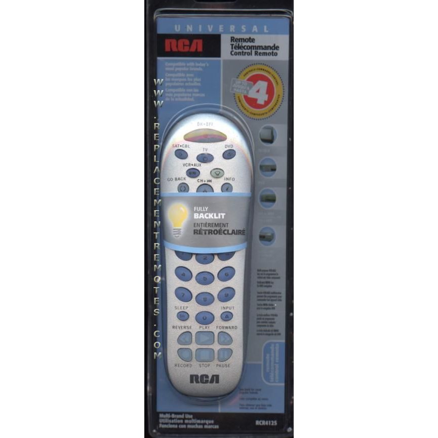 RCA RCR412S 4-Device Universal Remote Control