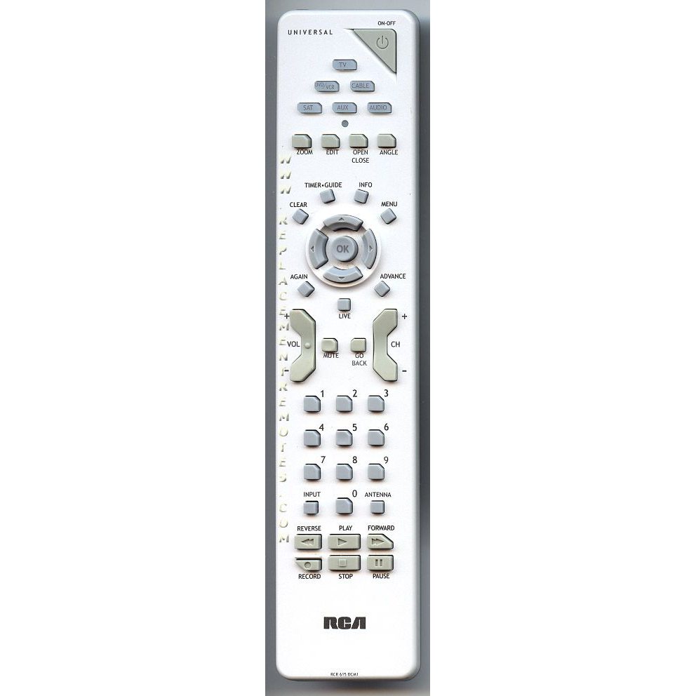 RCA RCR615DCM1 DVDR Remote Control