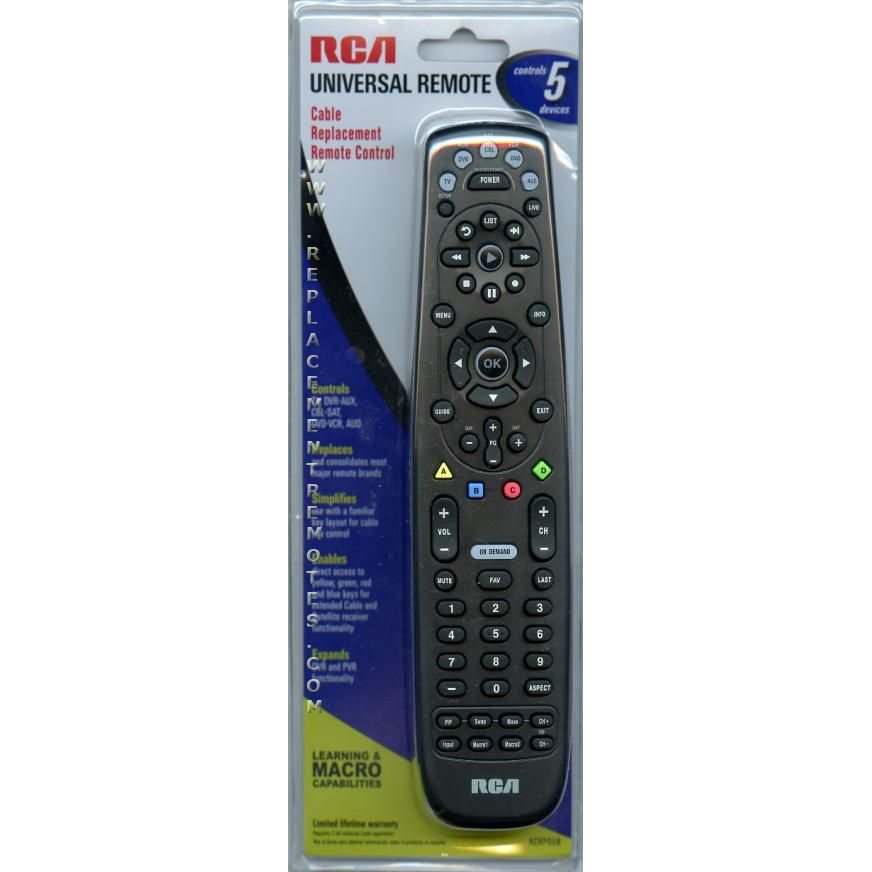 RCA RCRP05B 5-Device Universal Remote Control