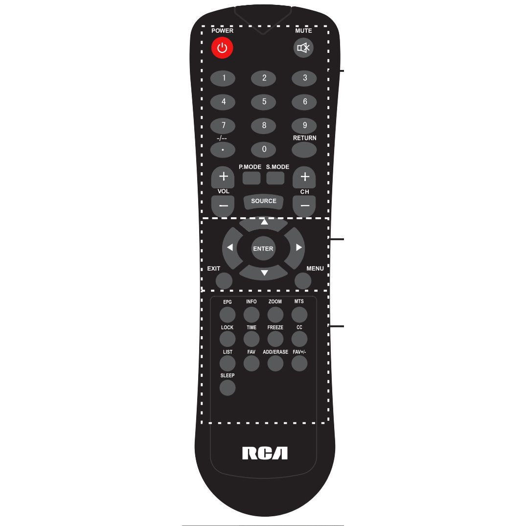 RCA RLED1930ABrem TV Remote Control