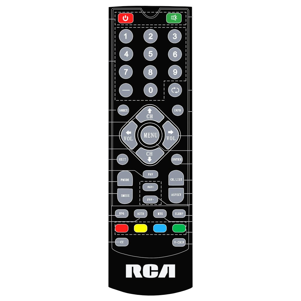 RCA RLED2242ABREM TV Remote Control