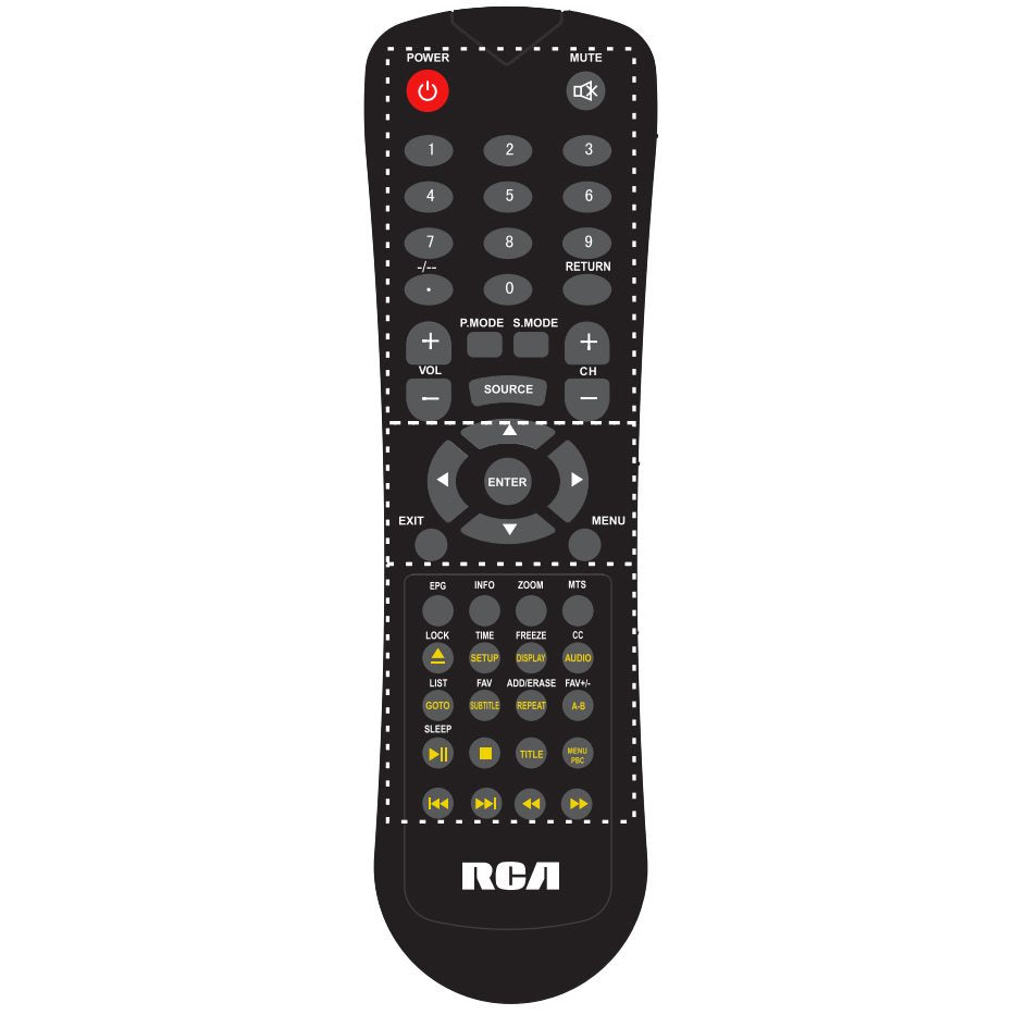 RCA RLEDV2456ABrem TV/DVD Remote Control