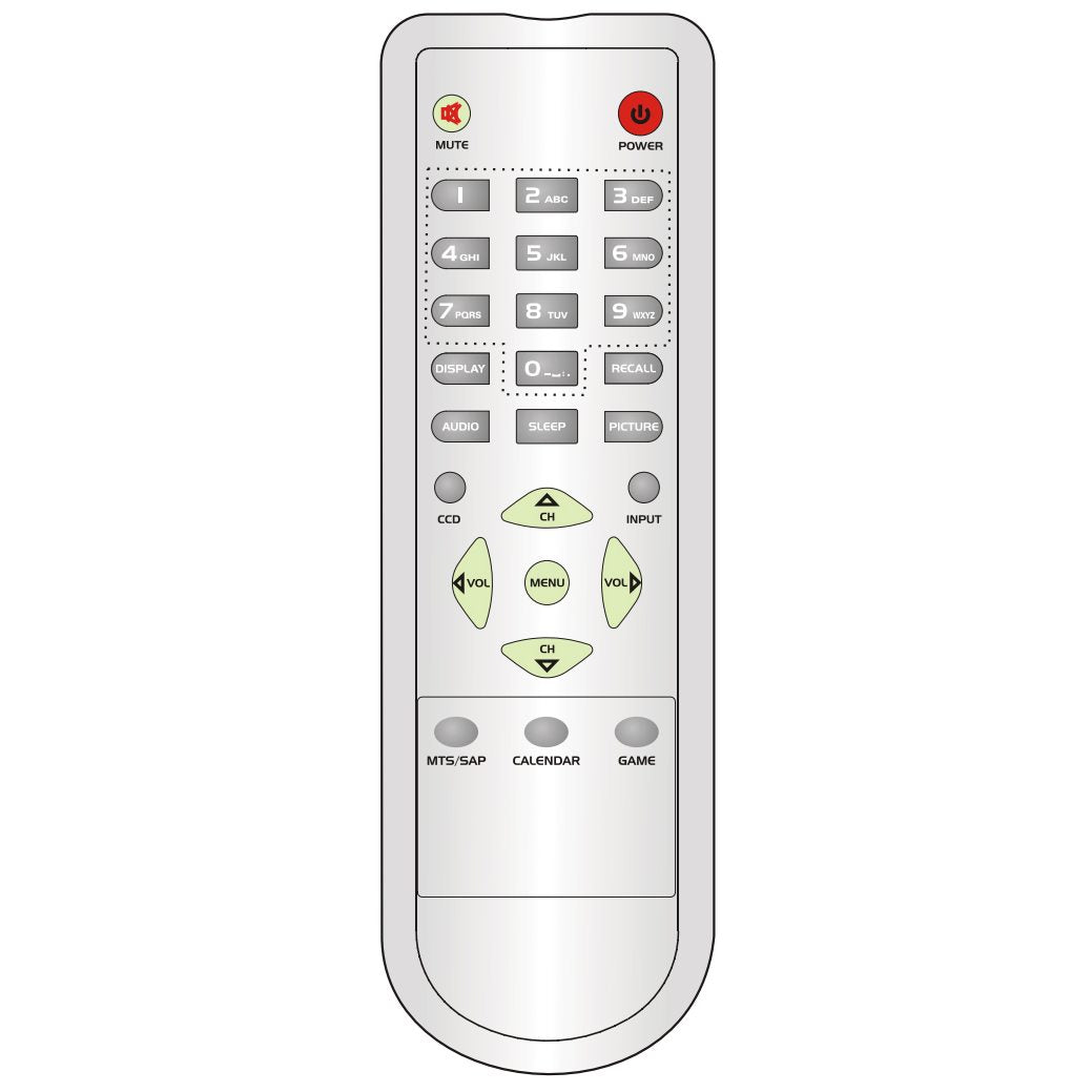 RCA TV2710Crem TV Remote Control