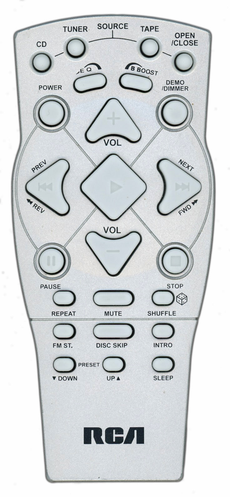 RCA 5126TN Audio Remote Control