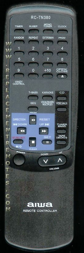 Aiwa RCTN380EX Audio Remote Control