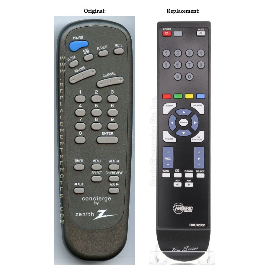 Anderic RMC12352 Master for Zenith Commercial TV TV Remote Control