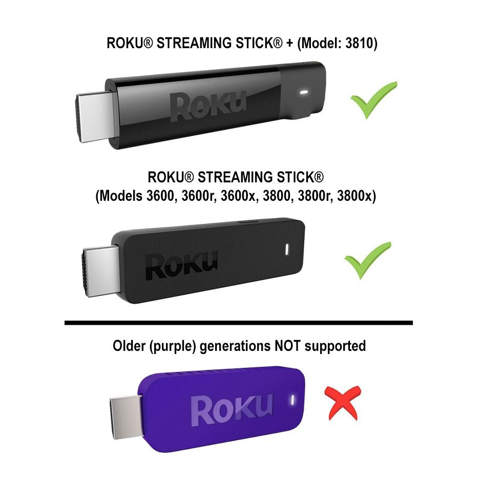 Roku RCAL2 Streaming Stick Remote with Netflix Hulu Sling NOW App Keys Streaming Remote Control