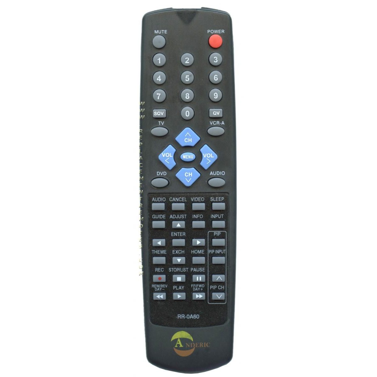 Anderic RR0A60 Mitsubishi TV Remote Control