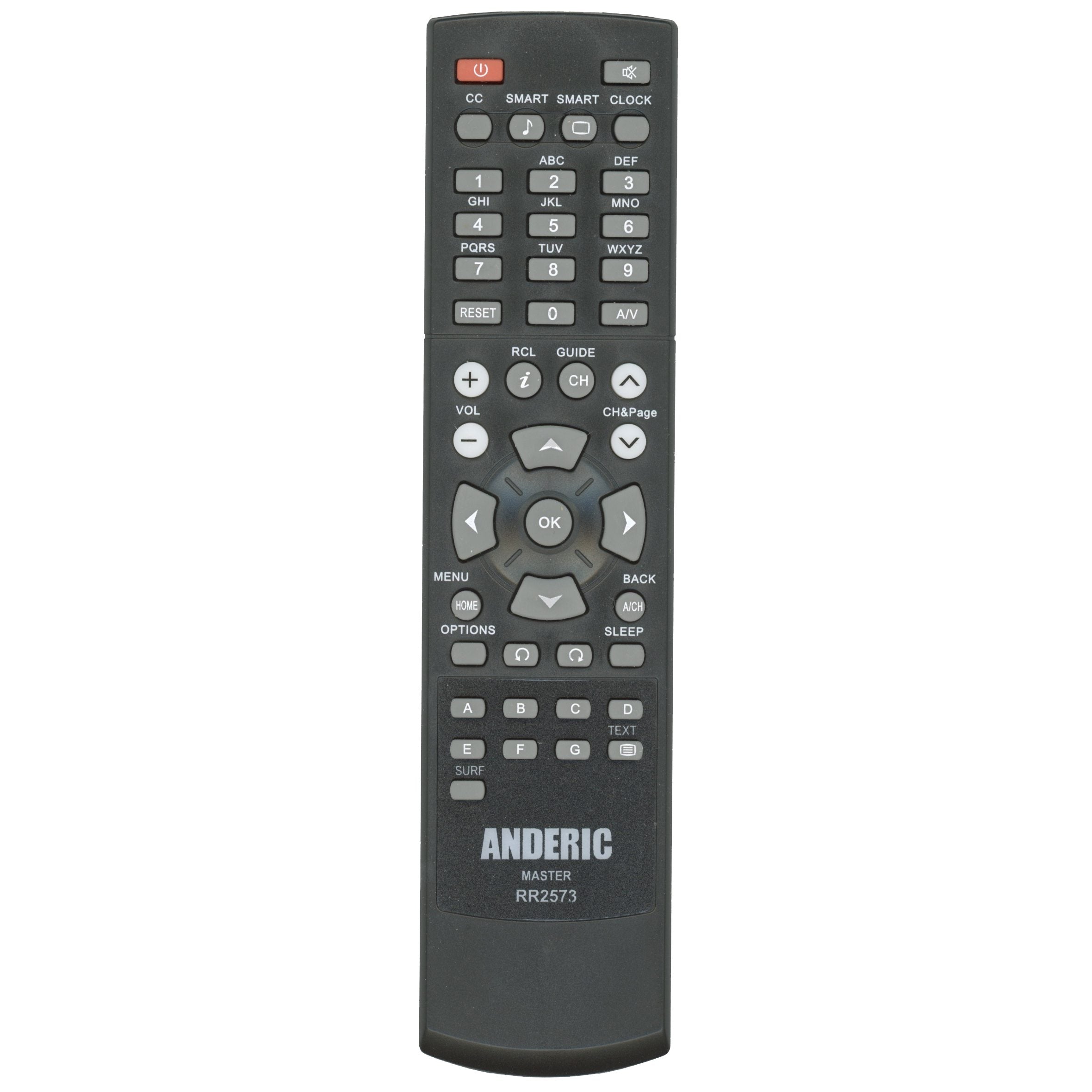 Anderic RR2573 / RC2573GR for Philips Master/Setup TV Remote Control