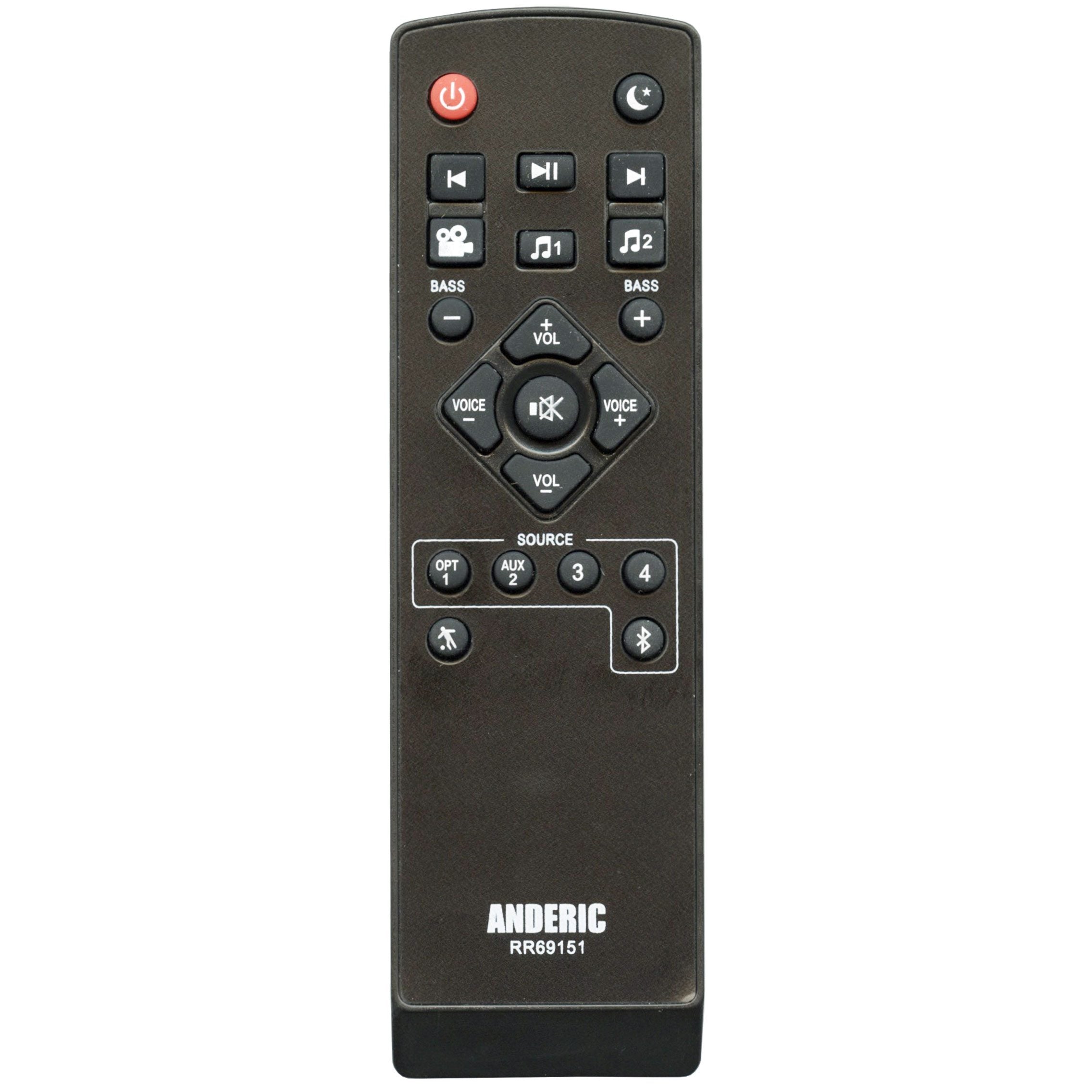 Anderic RR69151 For Polk Sound Bar Remote Control