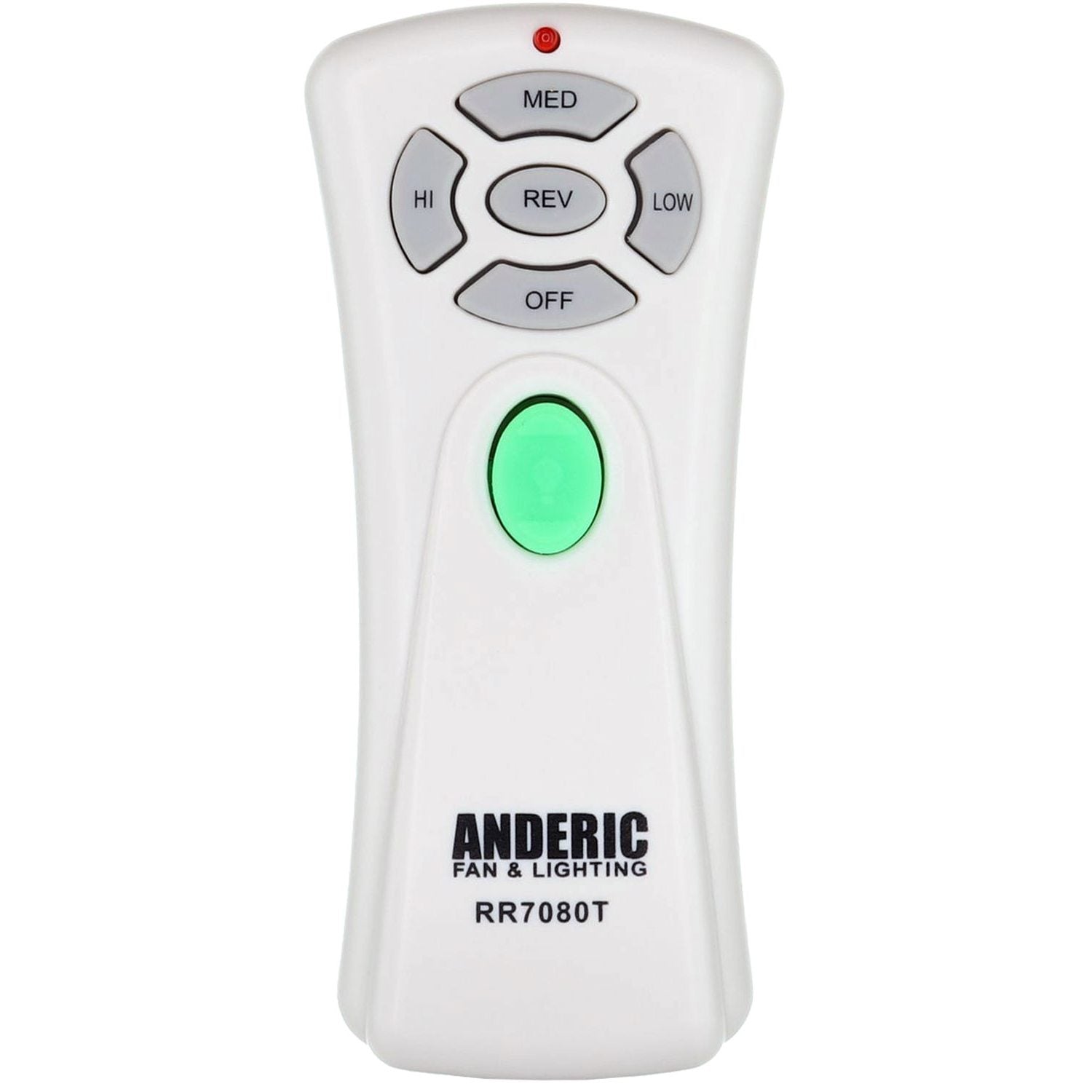 Anderic RR7080T Up/Down/Rev Ceiling Fan Remote Control