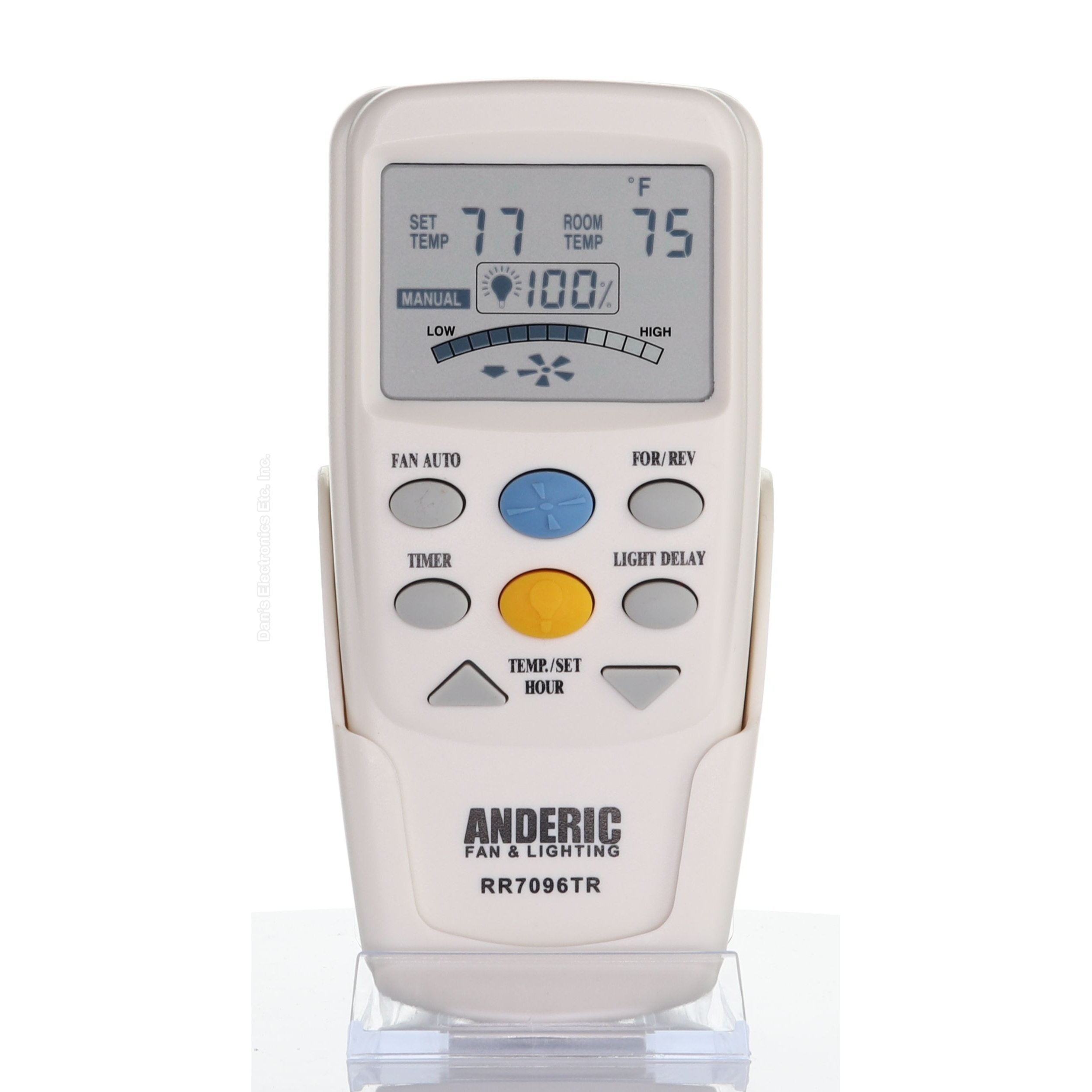 Anderic RR7096TR Ceiling Fan Remote Control - CHQ8BT7096T / CHQ7096T with Reverse Key