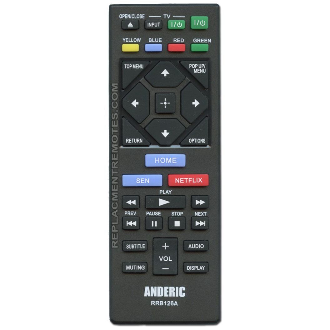 Anderic RRB126A for Sony Blu-ray Remote Control