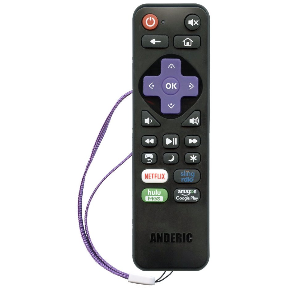 Anderic RRLC16.2 Roku TV Universal with Learning preprogrammed for Sharp Roku 1-Device Universal Remote Control