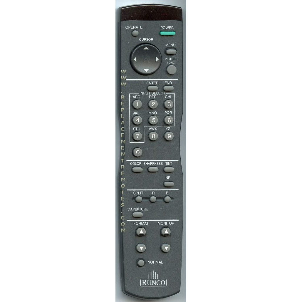 Runco RCNN69 Projector Remote Control