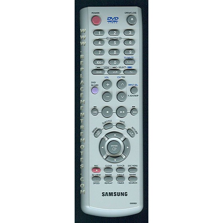 Samsung 00008X DVD/VCR Remote Control