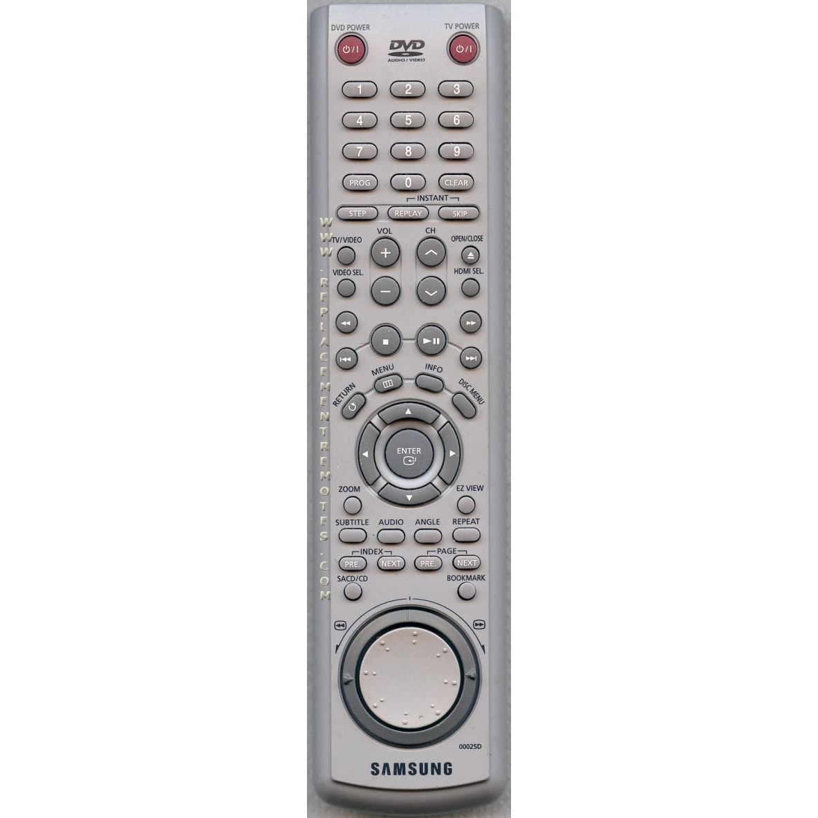 Samsung 00025D DVD Remote Control