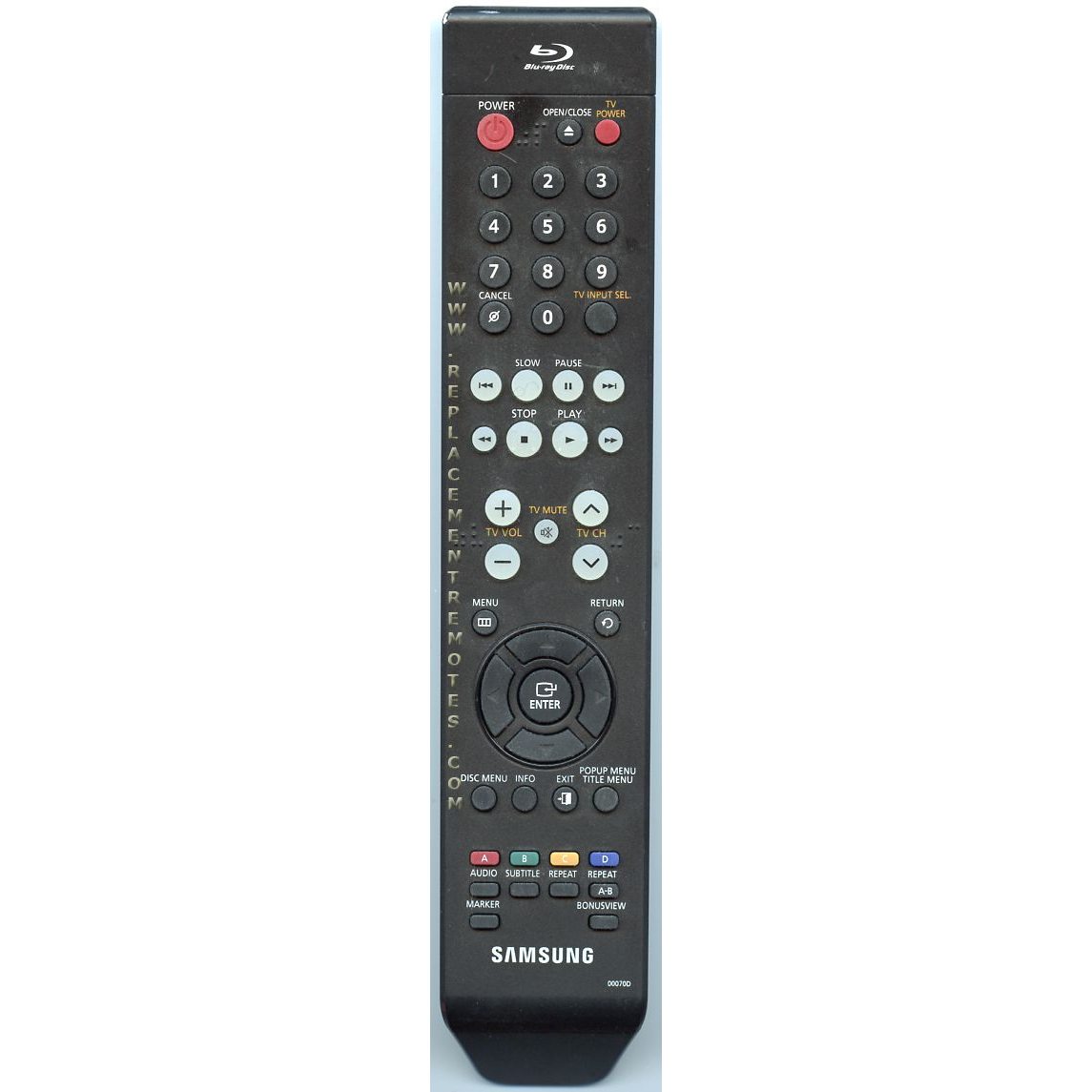 Samsung 00070D Blu-ray Remote Control