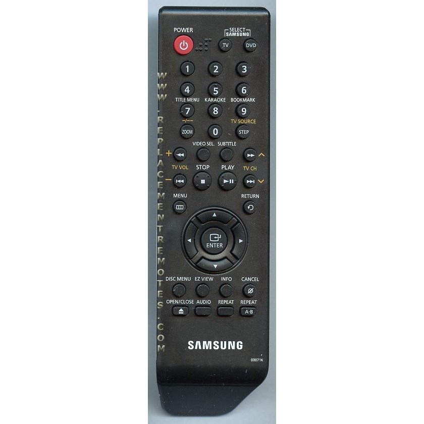 Samsung 00071K TV/DVD Remote Control