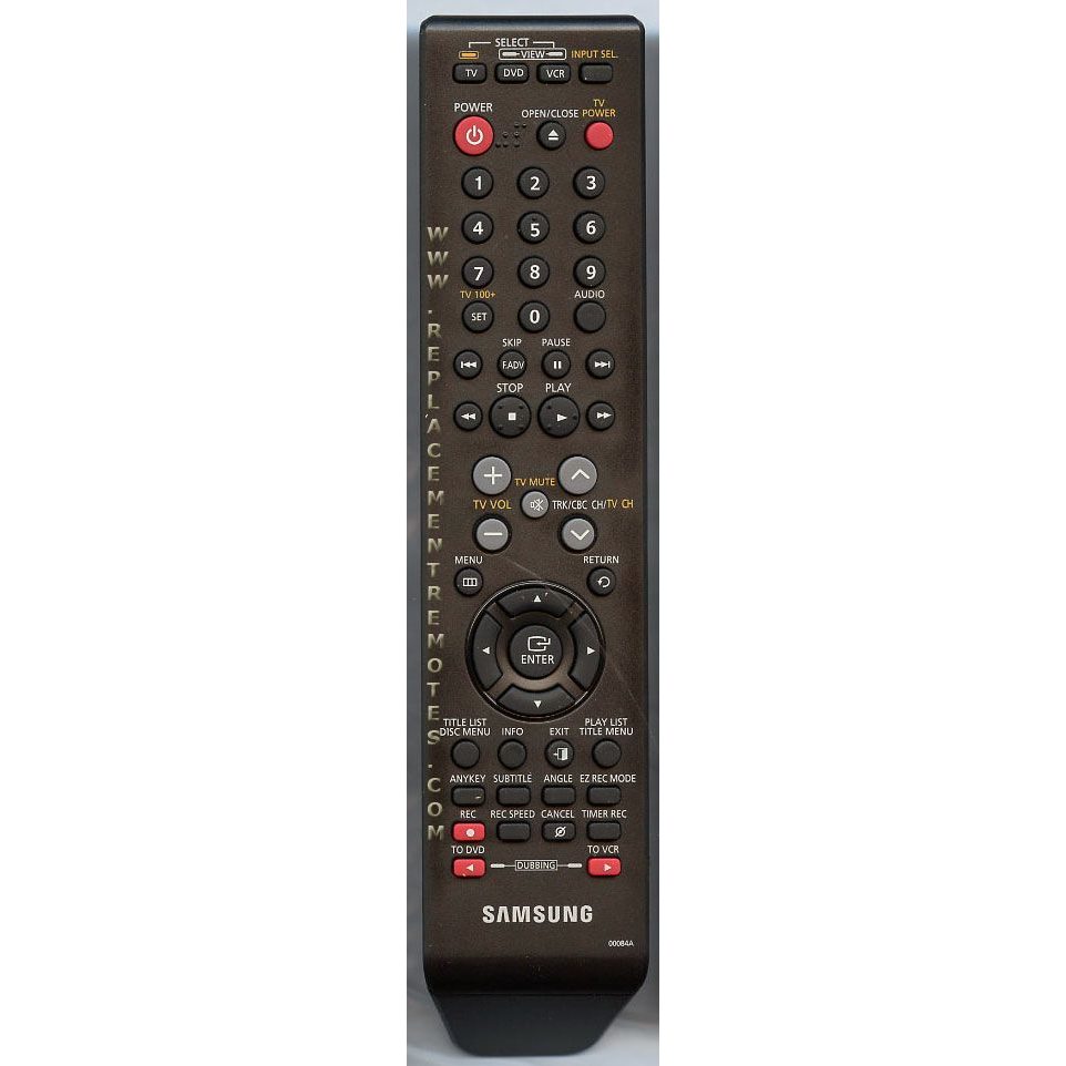 Samsung 00084A DVDR Remote Control