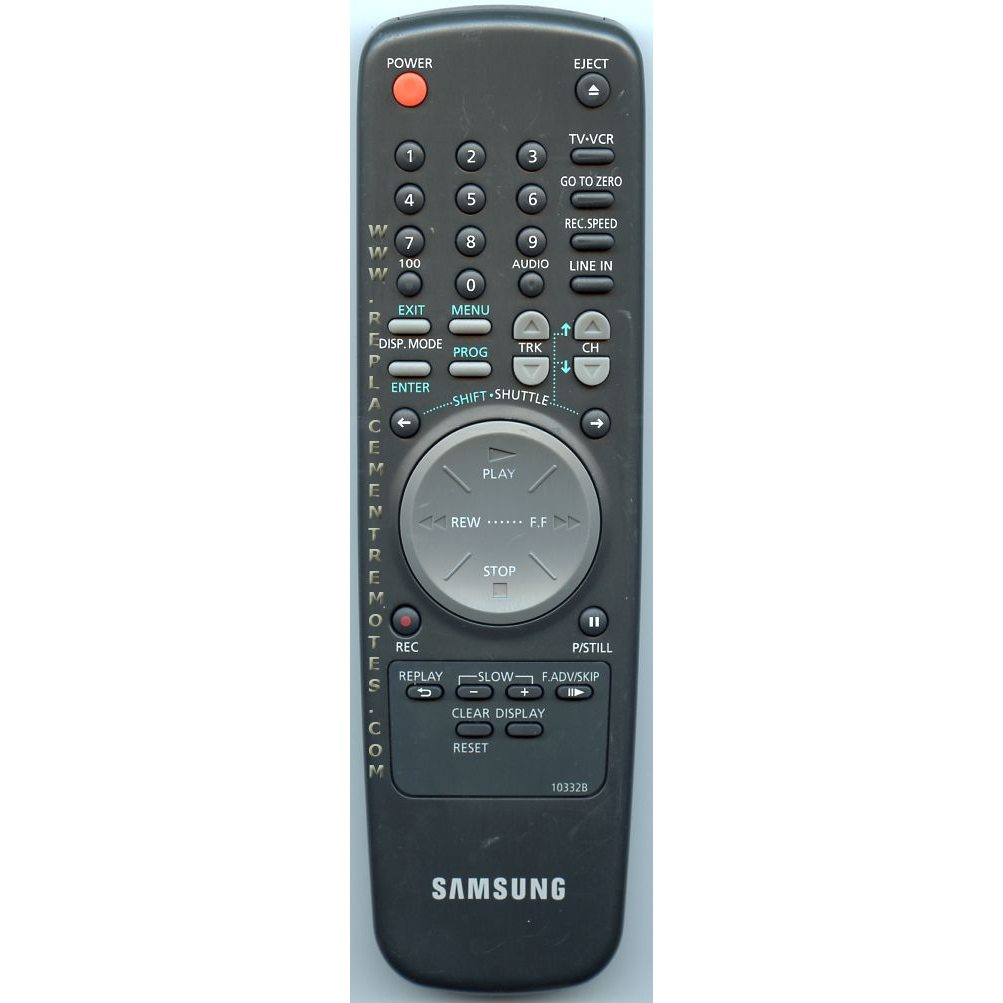 Samsung 10332B VCR Remote Control