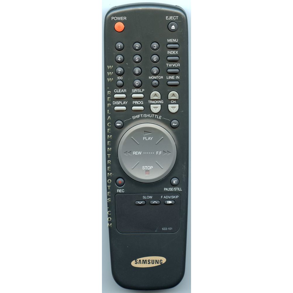 Samsung 633101 VCR Remote Control