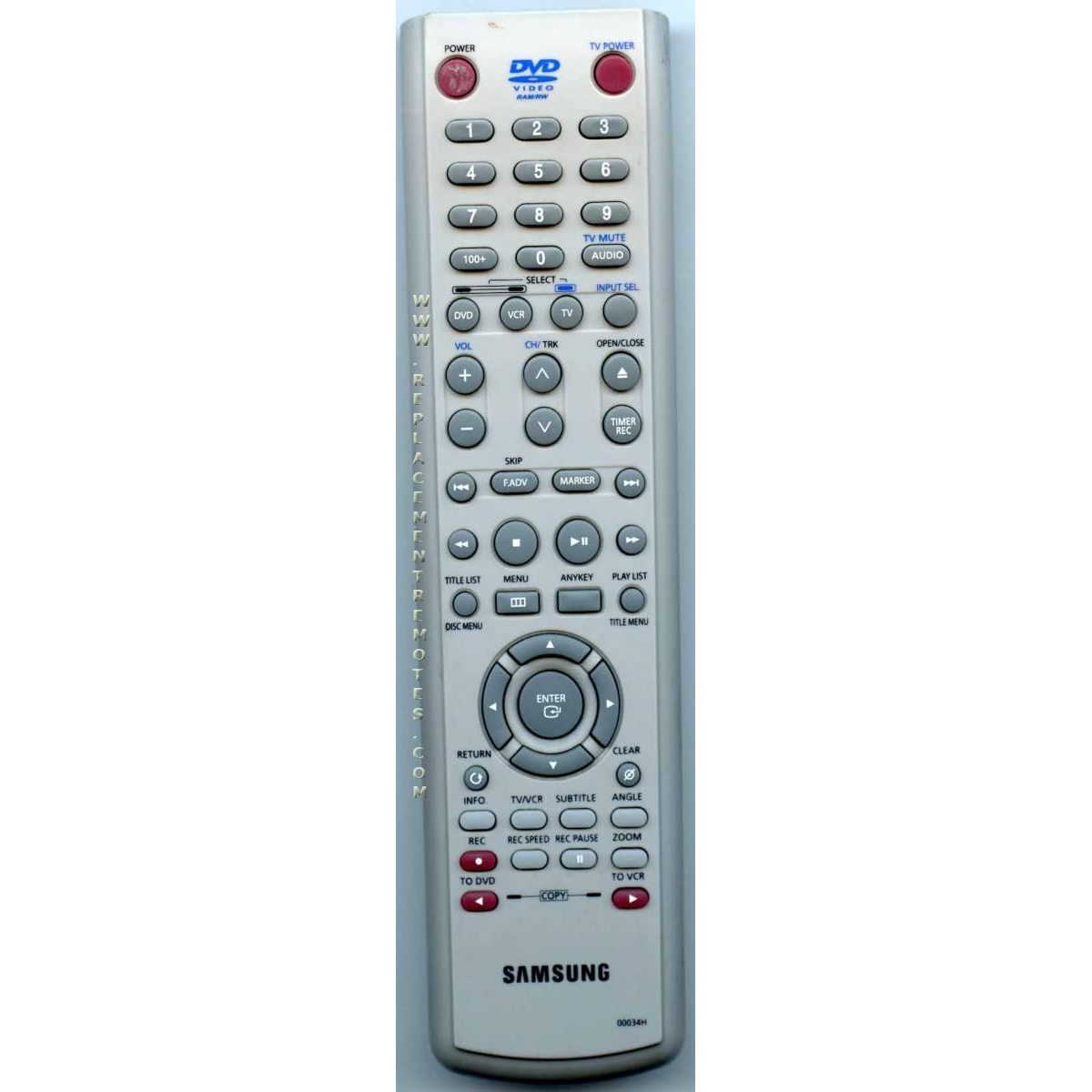 Samsung AK5900034H DVDR Remote Control