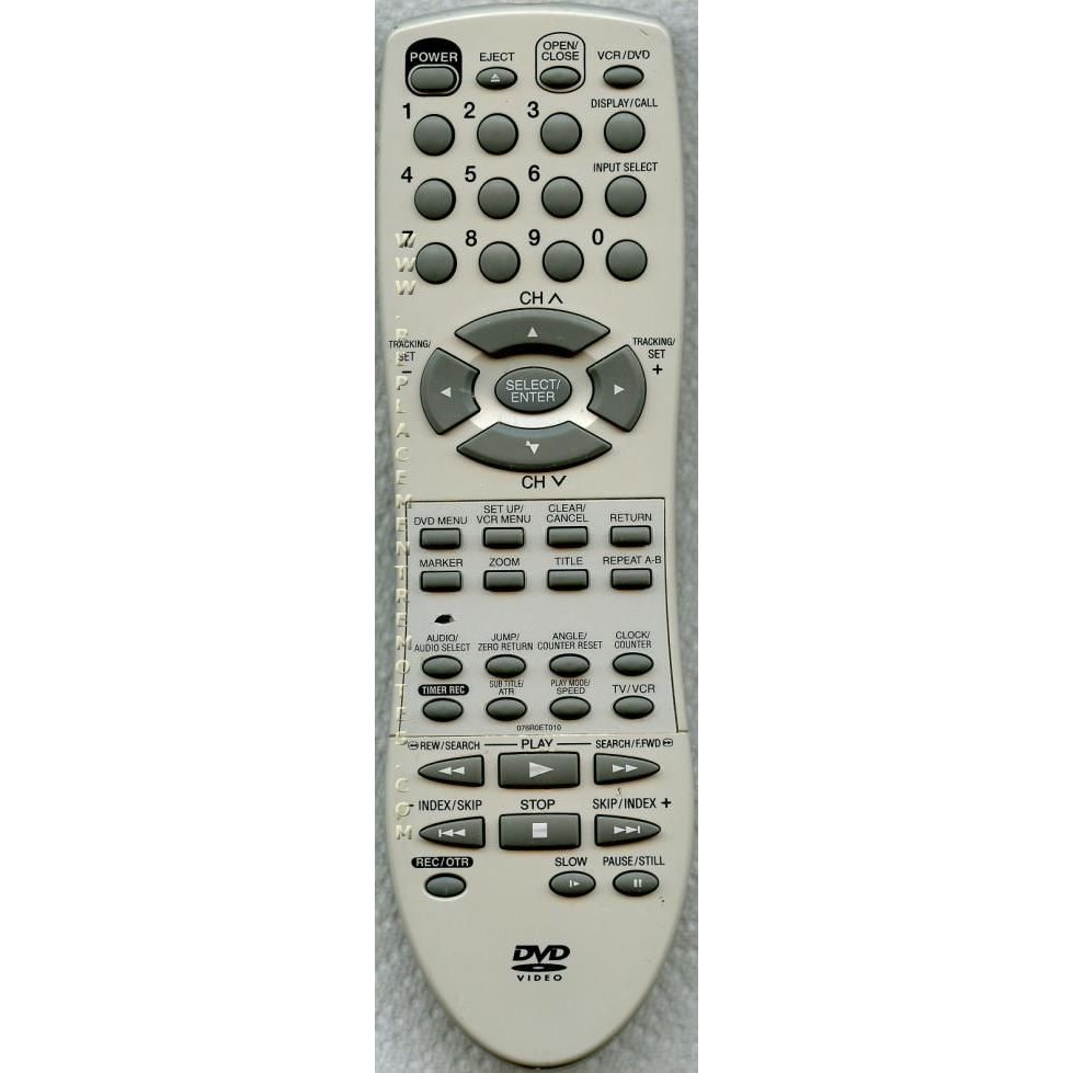 SANSUI 076R0ET010 DVD/VCR Remote Control