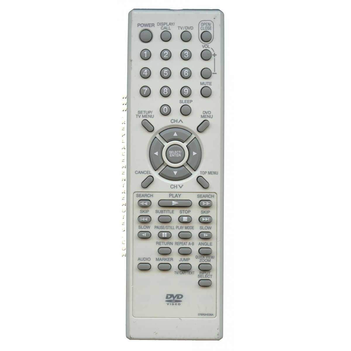 SANSUI 076R0HE06A TV/DVD Remote Control