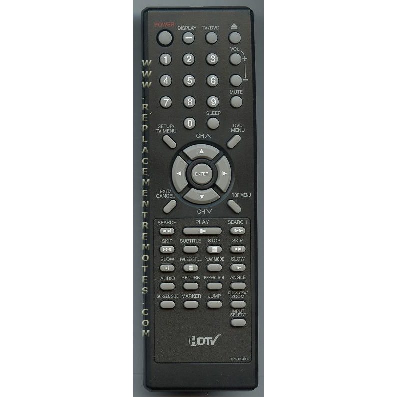 SANSUI 076R0LJ030 TV/DVD Remote Control