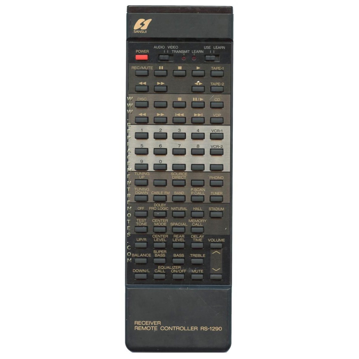 SANSUI RS1290 Receiver Remote Control