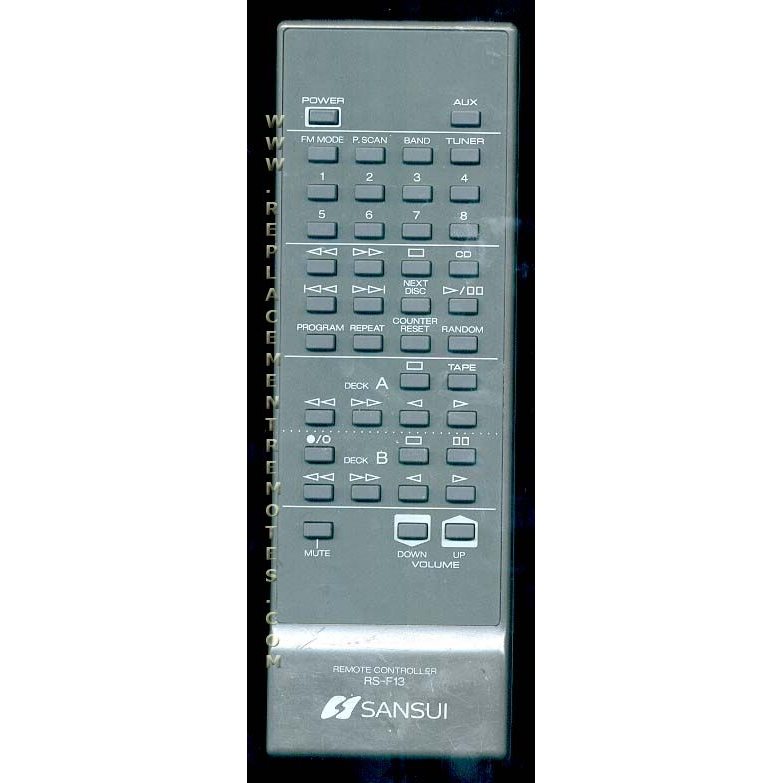 SANSUI RSF13 Audio Remote Control