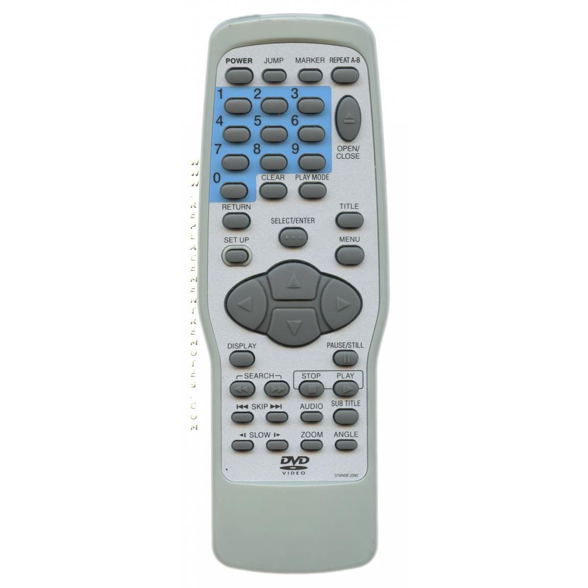 Sanyo 076N0EJ090 DVD Remote Control