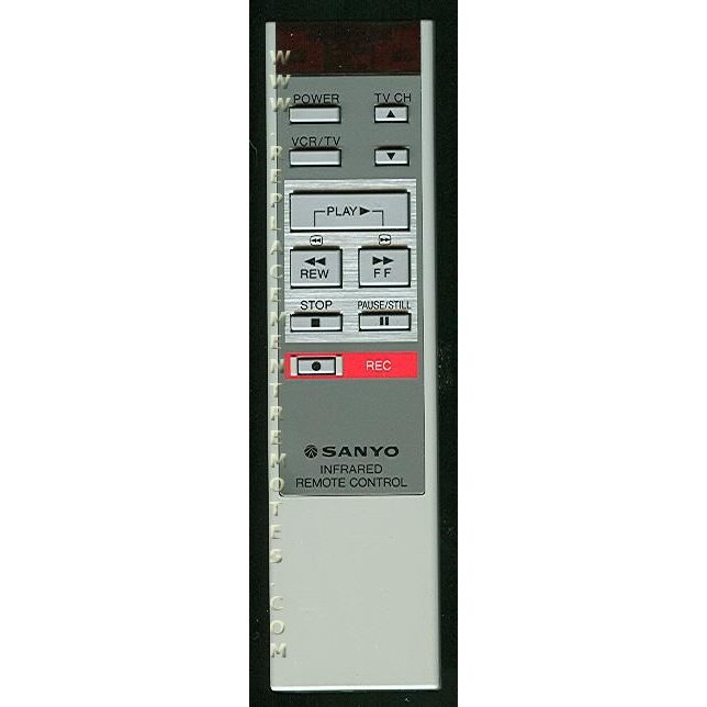 Sanyo 6130710291 SYLVER VCR Remote Control