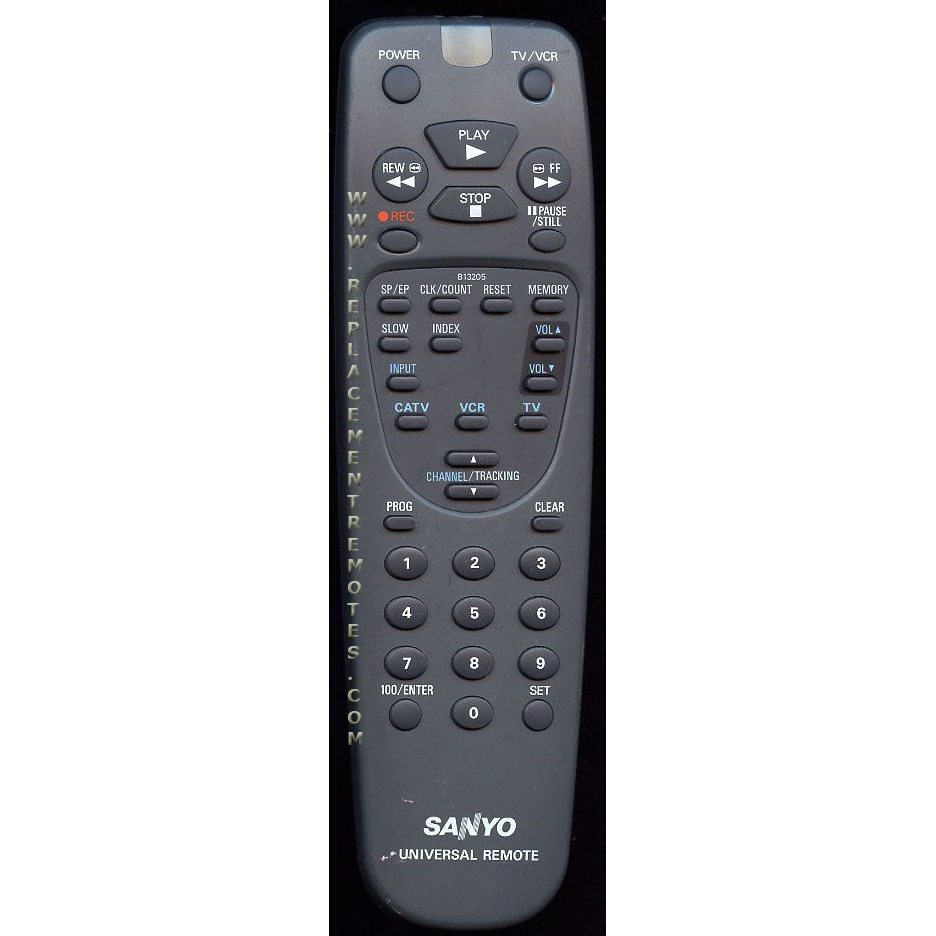 Sanyo B13205 VCR Remote Control