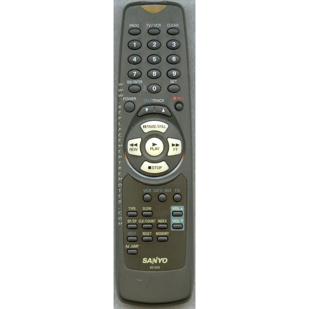 Sanyo B21205 VCR Remote Control