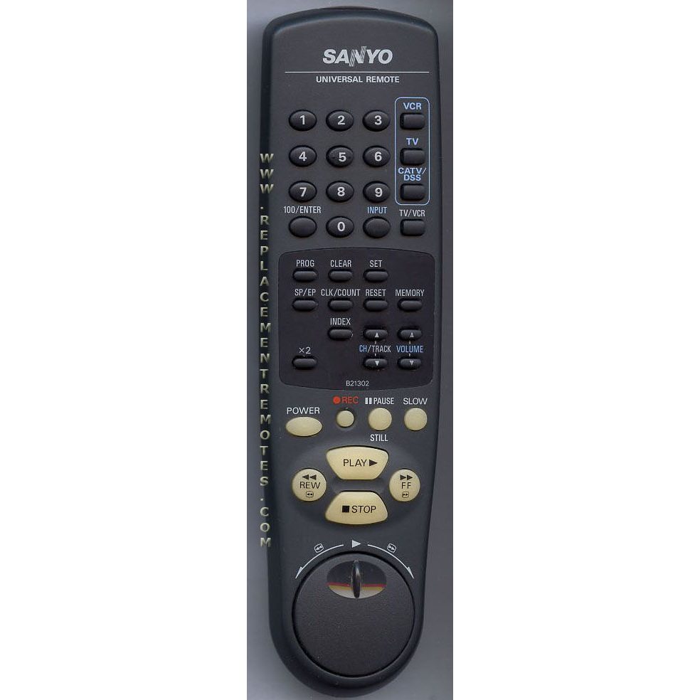 Sanyo B21302 VCR Remote Control