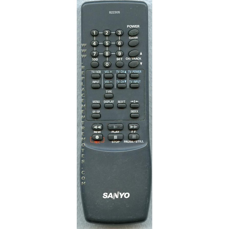 Sanyo B22305 VCR Remote Control