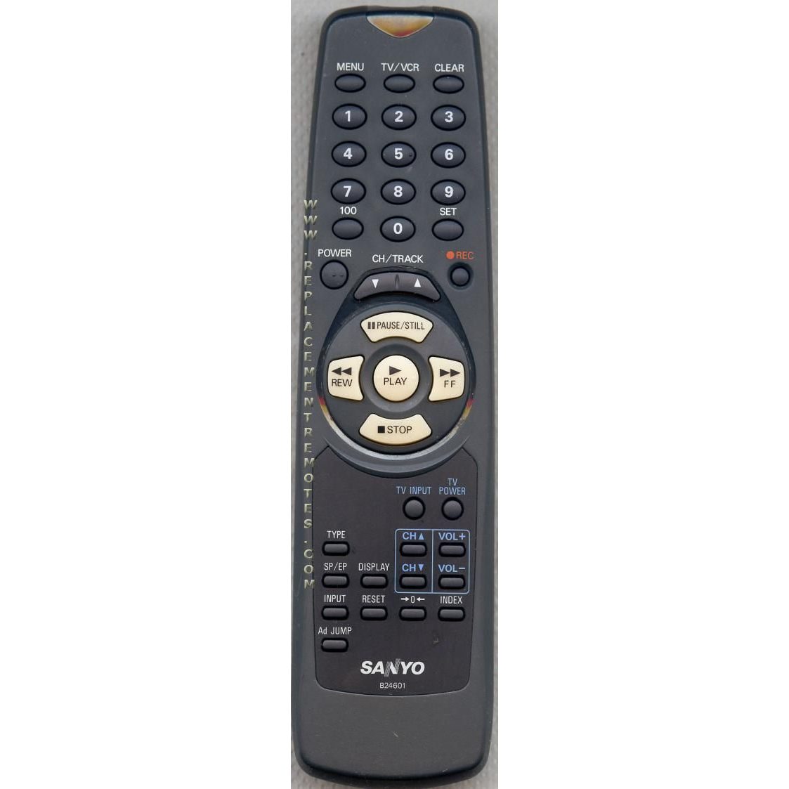 Sanyo B24601 VCR Remote Control