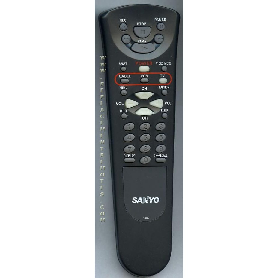 Sanyo FXGE TV Remote Control