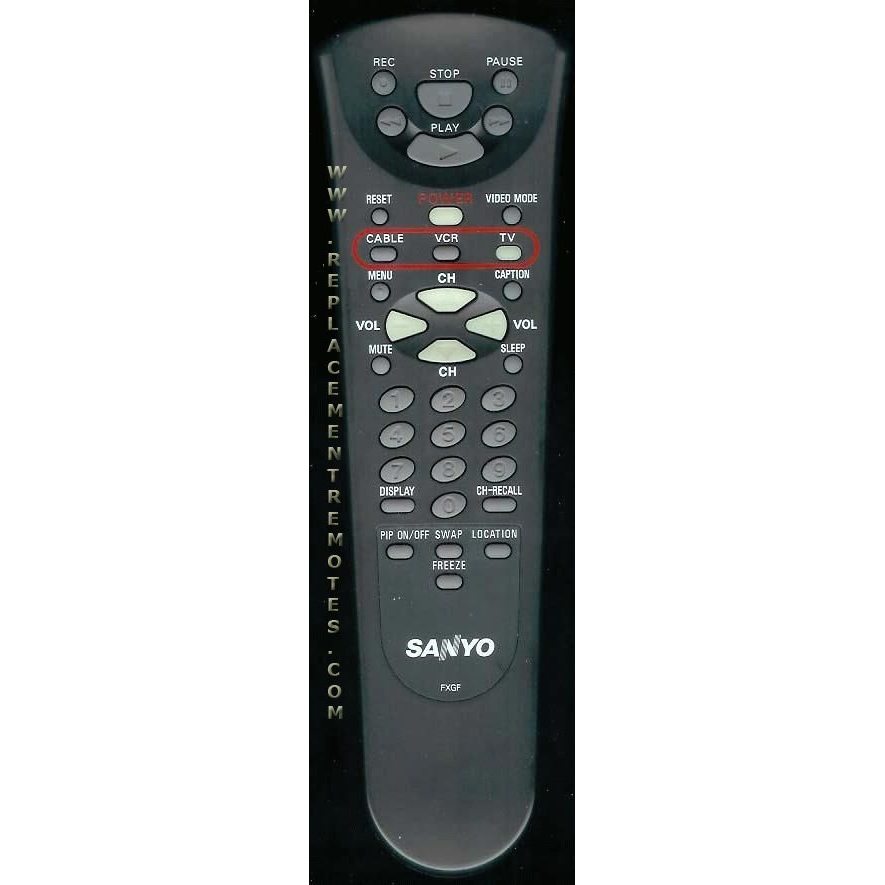 Sanyo FXGF TV Remote Control