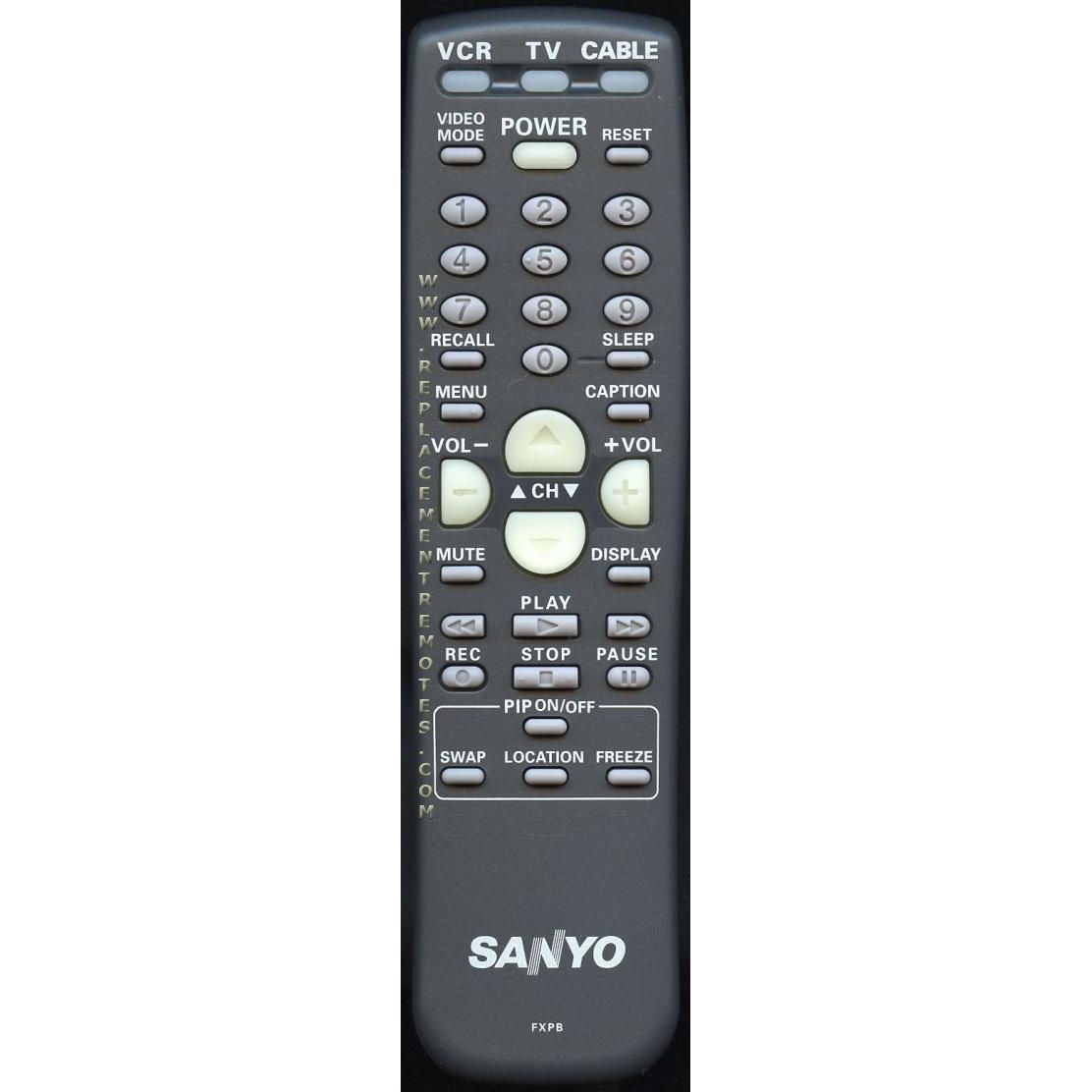 Sanyo FXPB TV Remote Control