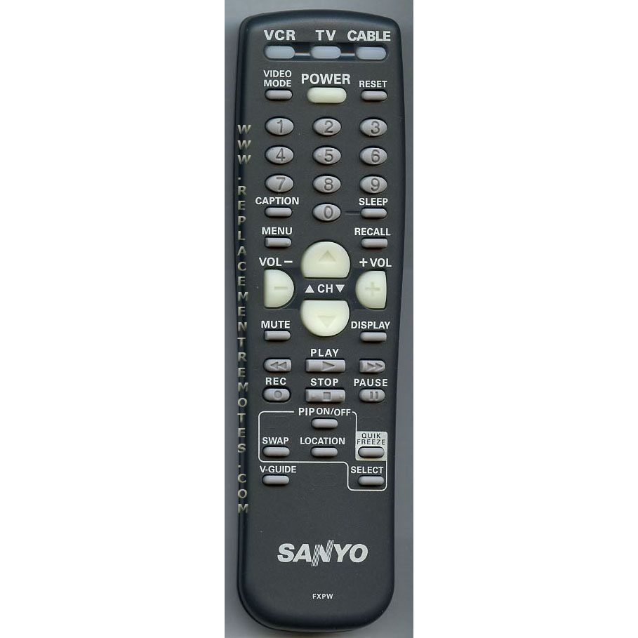 Sanyo FXPW TV Remote Control