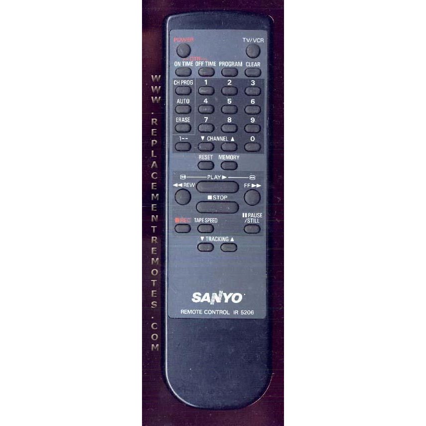 Sanyo IR5206 VCR Remote Control