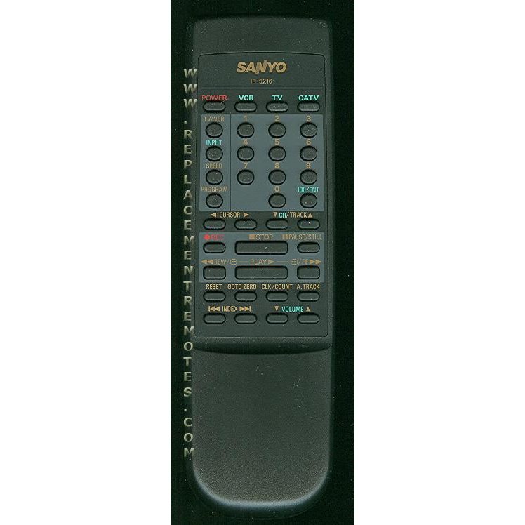 Sanyo IR5216 VCR Remote Control