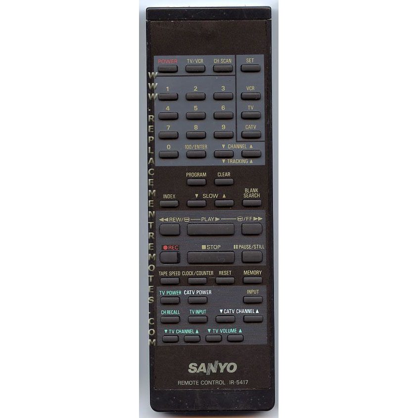 Sanyo IR5417 VCR Remote Control