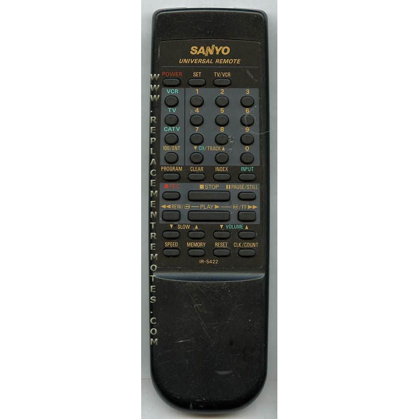 Sanyo IR5422 VCR Remote Control